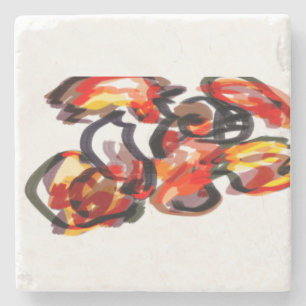 Fox-Sonnenuntergang Herbst Steinuntersetzer