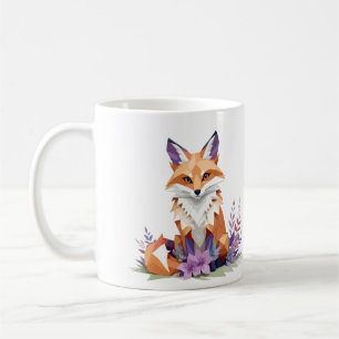 Fox spielerisch Adorable Fun Animal Colorful Geome Kaffeetasse
