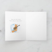 Fox spielt nachts auf dem Dach einen Kontrabass, Karte (Innenseite)