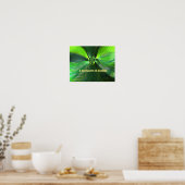 Fox Spotlight Green Leaf Muster Land Poster (Küche)