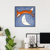 Fox sprang über den Mond Poster (Heimbüro)