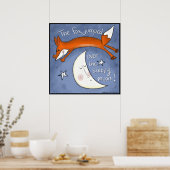 Fox sprang über den Mond Poster (Küche)