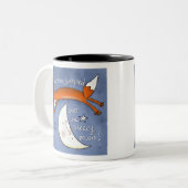 Fox sprang über den Mond Zweifarbige Tasse (Vorderseite Links)