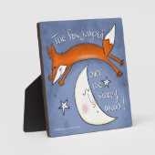 Fox springt über den Mond Fotoplatte (Vorderseite)
