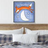 Fox springt über den Mond Leinwanddruck (Insitu (Schlafzimmer))