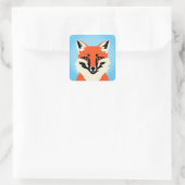 Fox Square Sticker (Tasche)