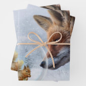 Fox Squirrel Winter Snow Globe Geschenkpapier Set (Beispiel)