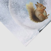 Fox Squirrel Winter Snow Globe Tissue Seidenpapier (Detail)
