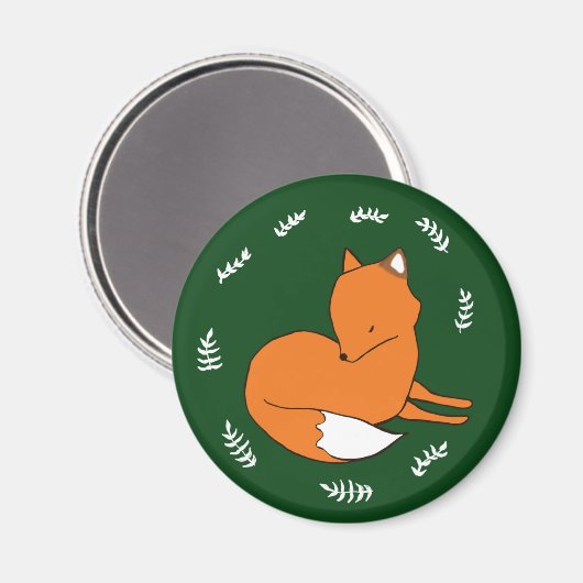 Fox Standard, 5,7 cm, rundes Magnet (Vorderseite/Rückseite)