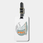 Fox Stehend auf einem Surfbrett Gepäckanhänger (Vorderseite vertikal)