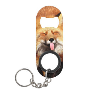 Fox Sticking Es ist Zunge-Out Mini Flaschenöffner