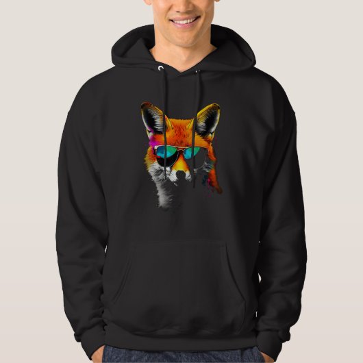 Fox Sunglasses  Animal Fox 1 Hoodie (Vorderseite)