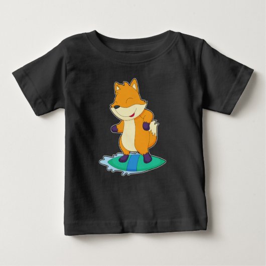 Fox Surfboard Baby T-shirt (Vorderseite)
