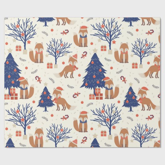 Fox-Süssen (groß) Geschenkpapier (Flach)