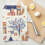 Fox-Süssen-Monogramm Geschirrtuch (Viertel Falte)