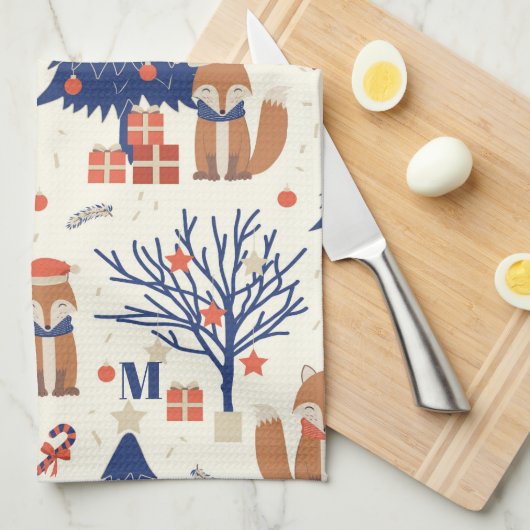 Fox-Süssen-Monogramm Geschirrtuch (Viertel Falte)