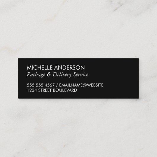 Fox-Symbol Mini Visitenkarte (Rückseite)