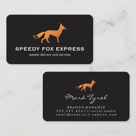 Fox-Symbol Visitenkarte (Vorne/Hinten)
