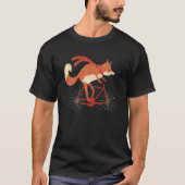 Fox-T-Shirt Fox auf einem Fahrrad-T-Shirt T-Shirt (Vorderseite)
