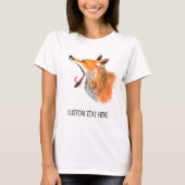 Fox-T - Shirt mit benutzerdefiniertem Text (Vorderseite)