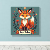 Fox Tales Boho Woodland Animal Leinwanddruck (Insitu (Holzboden))