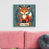Fox Tales Boho Woodland Animal Leinwanddruck (Insitu (Wohnzimmer))