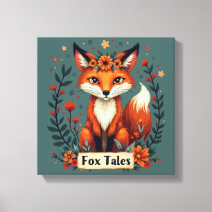 Fox Tales Boho Woodland Animal Leinwanddruck