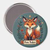 Fox Tales Boho Woodland Animal Magnet (Vorderseite/Rückseite)