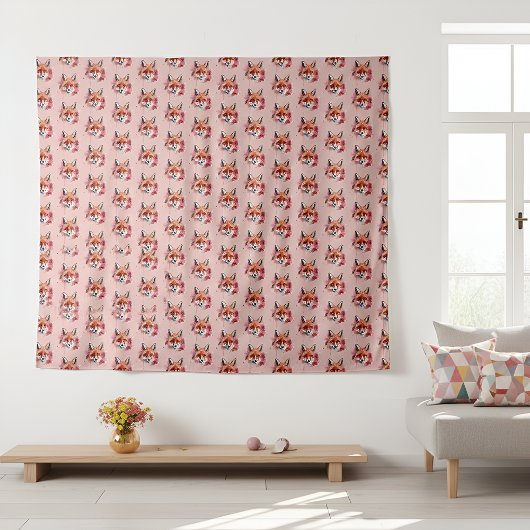 Fox Tapestry Wandteppich