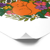 Fox, Taube und Blume Fotodruck (Ecke)