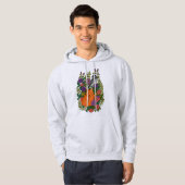 Fox, Taube und Blume Hoodie (Vorne ganz)