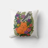 Fox, Taube und Blume Kissen (Vorderseite)