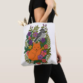 Fox, Taube und Blume Tasche (Von Nahem)