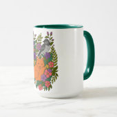 Fox, Taube und Blume Tasse (VorderseiteRechts)