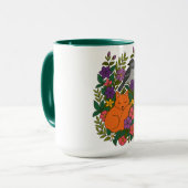 Fox, Taube und Blume Tasse (Vorderseite Links)
