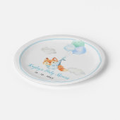 Fox Tellers - Boy Baby Shooter mit Balloon Pappteller (Schrägansicht)