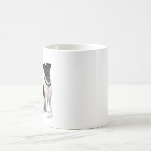 Fox Terrier (A) - glatt - schwarz-weiß Kaffeetasse (Mittel)