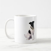 Fox Terrier (A) - glatt - schwarz-weiß Kaffeetasse (Links)