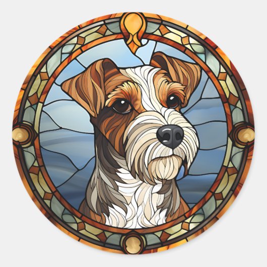 Fox Terrier Aufkleber (Vorderseite)