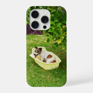 Fox Terrier Badzeit, Baby T-Shirt iPhone 15 Pro Hülle