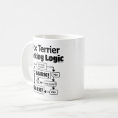Fox Terrier Barking Logic Kaffeetasse (Vorderseite Links)
