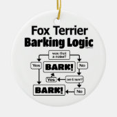 Fox Terrier Barking Logic Keramik Ornament (Vorne)