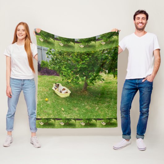 Fox Terrier Bathtime, Medium Fleece Blanket (Beispiel)