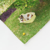 Fox Terrier Bathtime, Medium Fleece Blanket (Ecke)