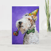 Fox Terrier Birthday Karte (Vorderseite)