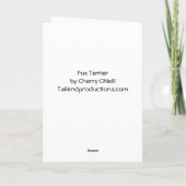 Fox Terrier Birthday Karte (Rückseite)