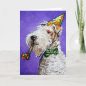 Fox Terrier Birthday Karte (Vorderseite)