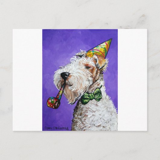 Fox Terrier Birthday Postkarte (Vorderseite)