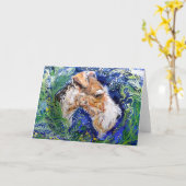 Fox Terrier Blue Karte (Gelbe Blume)