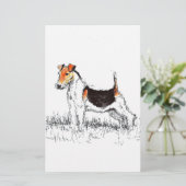 Fox Terrier Briefpapier (Stehend Vorderseite)